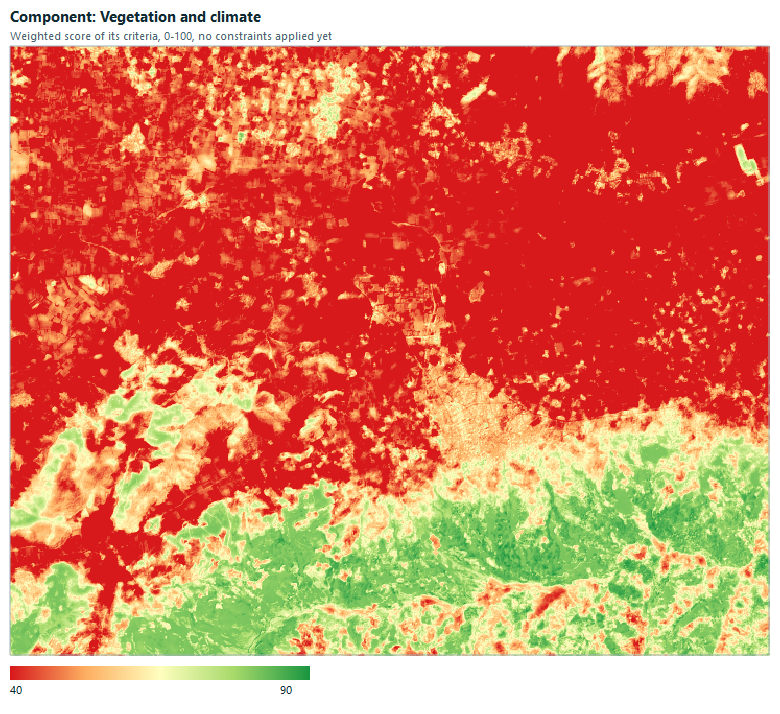 Vegetation and climate component map