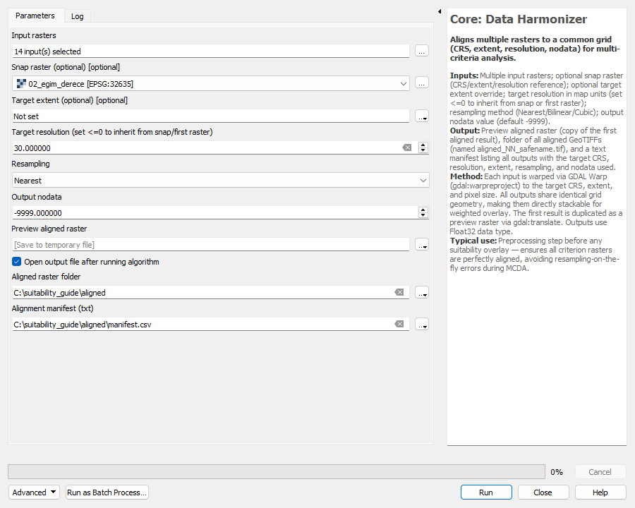 Data Harmonizer dialog