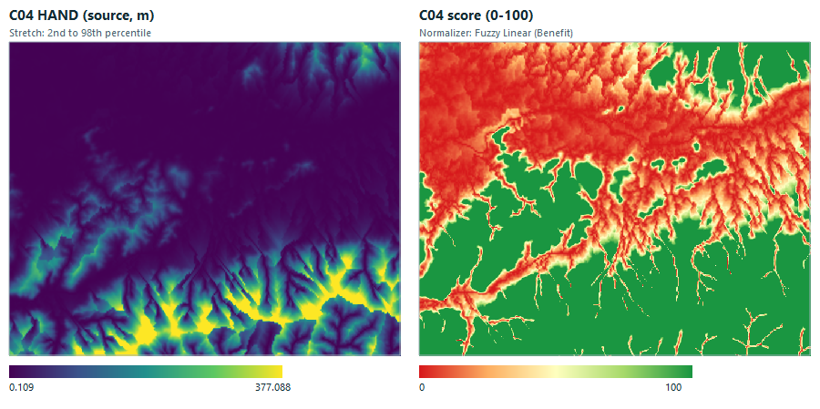 C04 source and score maps