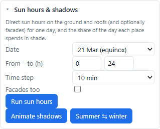 Sun hours card